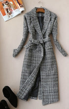 Load image into Gallery viewer, High quality winter women's suits skirt set 2019 new temperament slim wool long ladies coat jacket Slim skirt two-piece