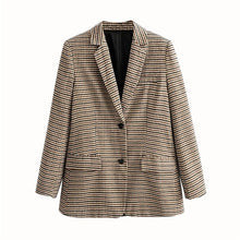 Load image into Gallery viewer, Women Plaid Autumn 2 Piece Set Blazer,High Waist Skirt Office Lady Jacket Skirt Suits Sold Separately Women's Costumes
